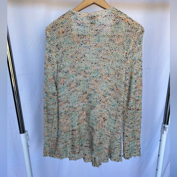 BCBGMAXAZRIA Marled Knit Y2K Sweater Slouchy Cardigan size XL - Picture 6 of 8